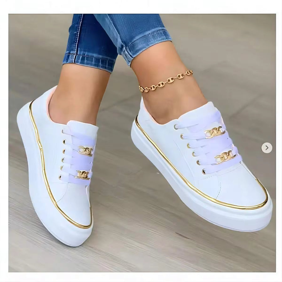 Sneakers For Women Casual Round Toe Flat Sole Anti Slip Everyday Walking Shoes